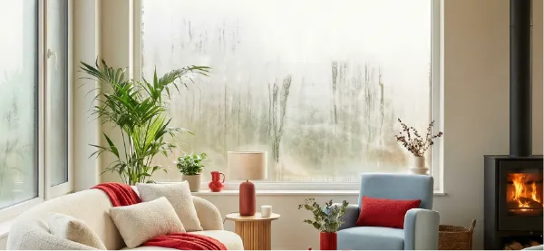 Condensación: gotas en ventana