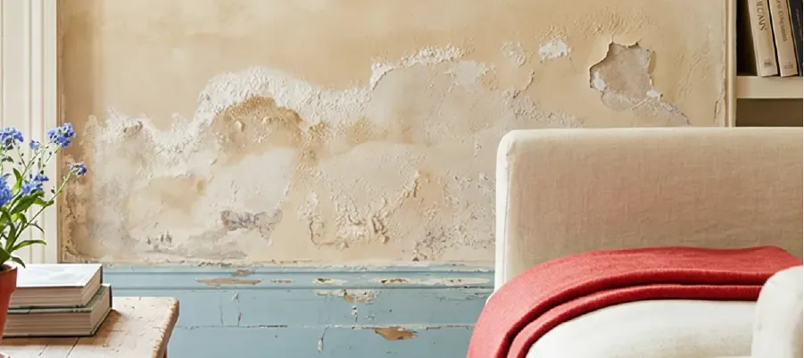 Capilaridad: pintura desconchada